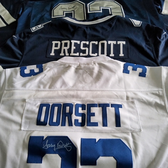NFL 3 DALLAS COWBOYS FOOTBALL JERSEY 2 OF THE 3 ARE AUTOGRAPHED BY TONY DORSETT - Picture 13 of 16